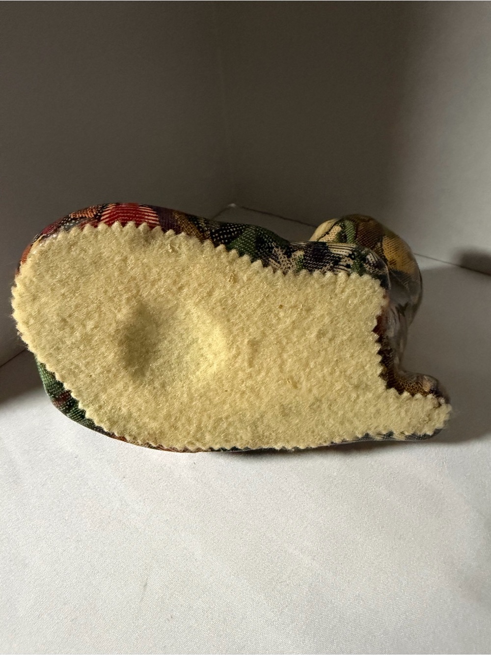 Vintage floral decoupage ceramic cat figurines grandma core patchwork style GUC - Picture 6 of 15